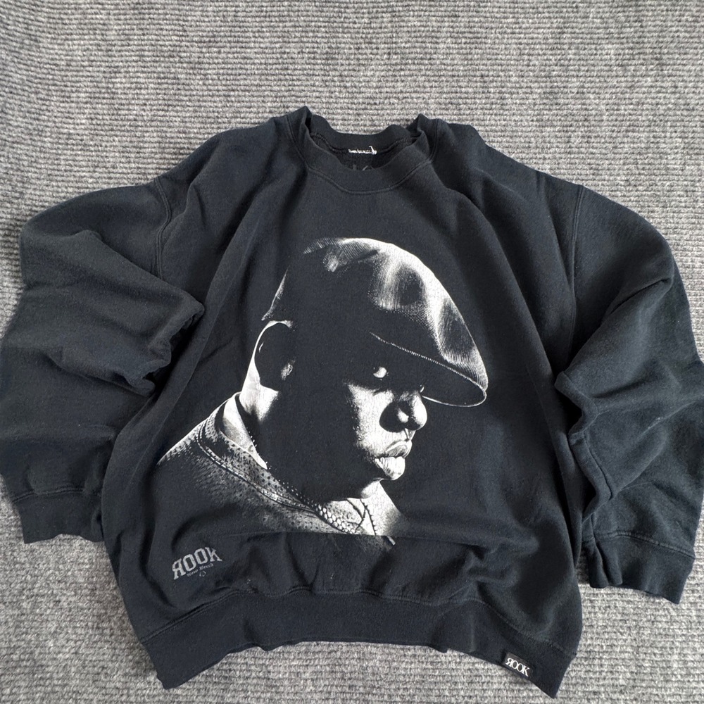 Brooklyn Mint Rook Biggie Smalls Notorious BIG Sweatshirt Large Black Hip Hop